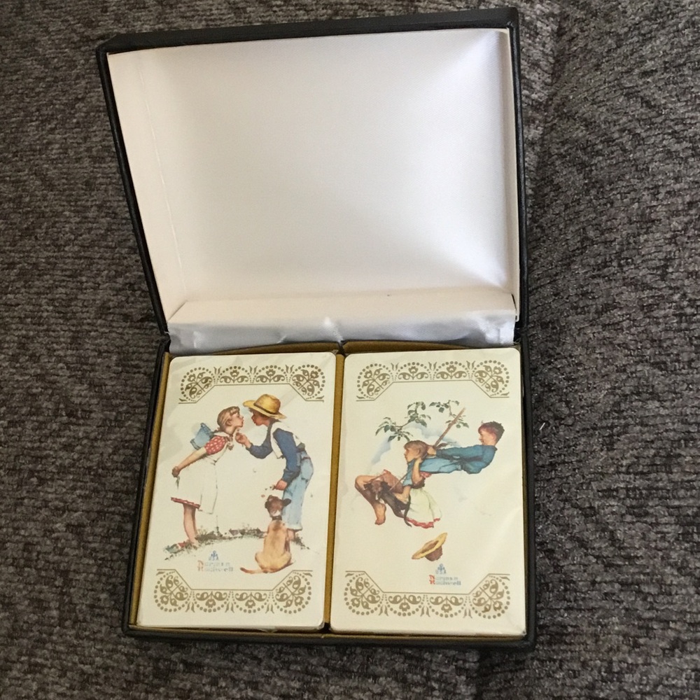 Vintage Style Norman Rockwell Playing Cards Set